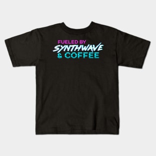 Fueled by Synthwave and Coffee Kids T-Shirt